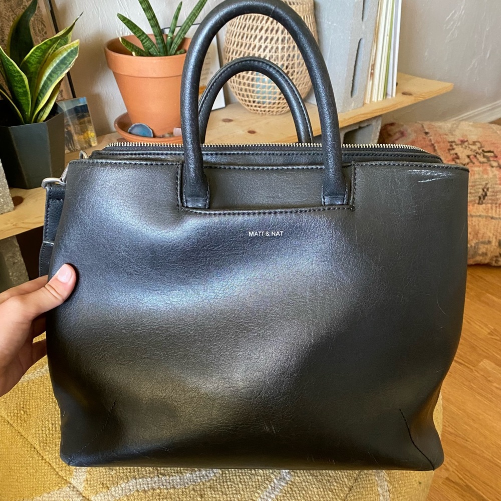 Matt and Nat KINTLA Vegan Satchel Black Work Bag